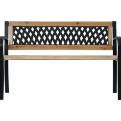 Tuinbanken-vidaXL - Tuinbank - Bruin - Hout - 120 x 53 x 77 cm