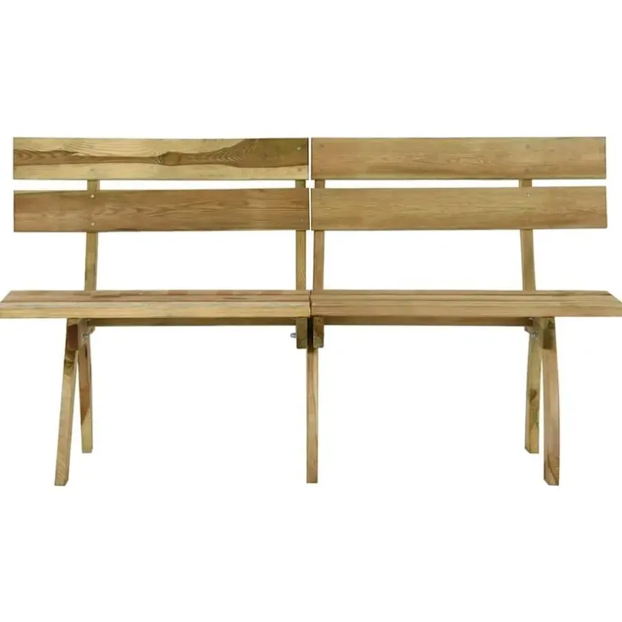 Tuinbanken-vidaXL - Tuinbank - Bruin - Grenenhout - 160 x 60 x 86 cm