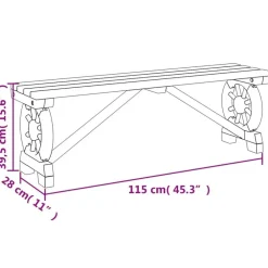 vidaXL - Tuinbank - Bruin - Hout - 115 cm