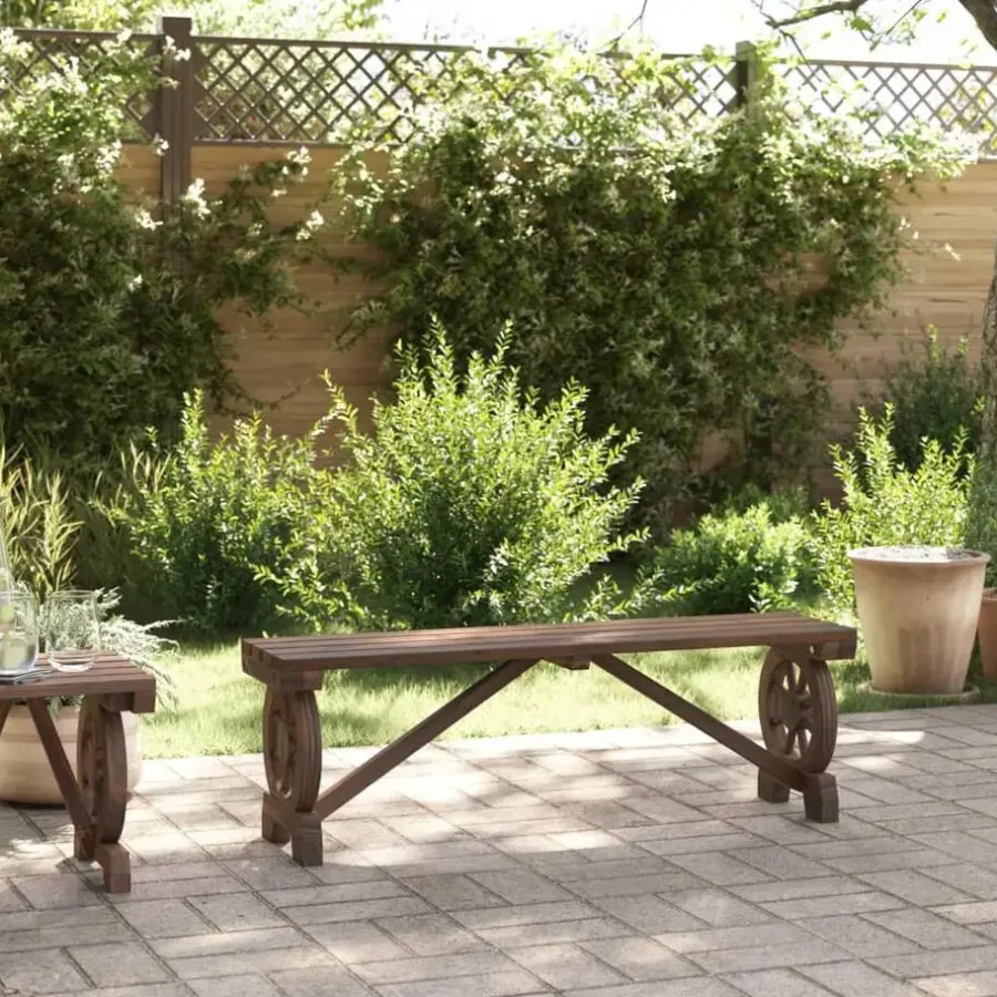 vidaXL - Tuinbank - Bruin - Hout - 115 cm