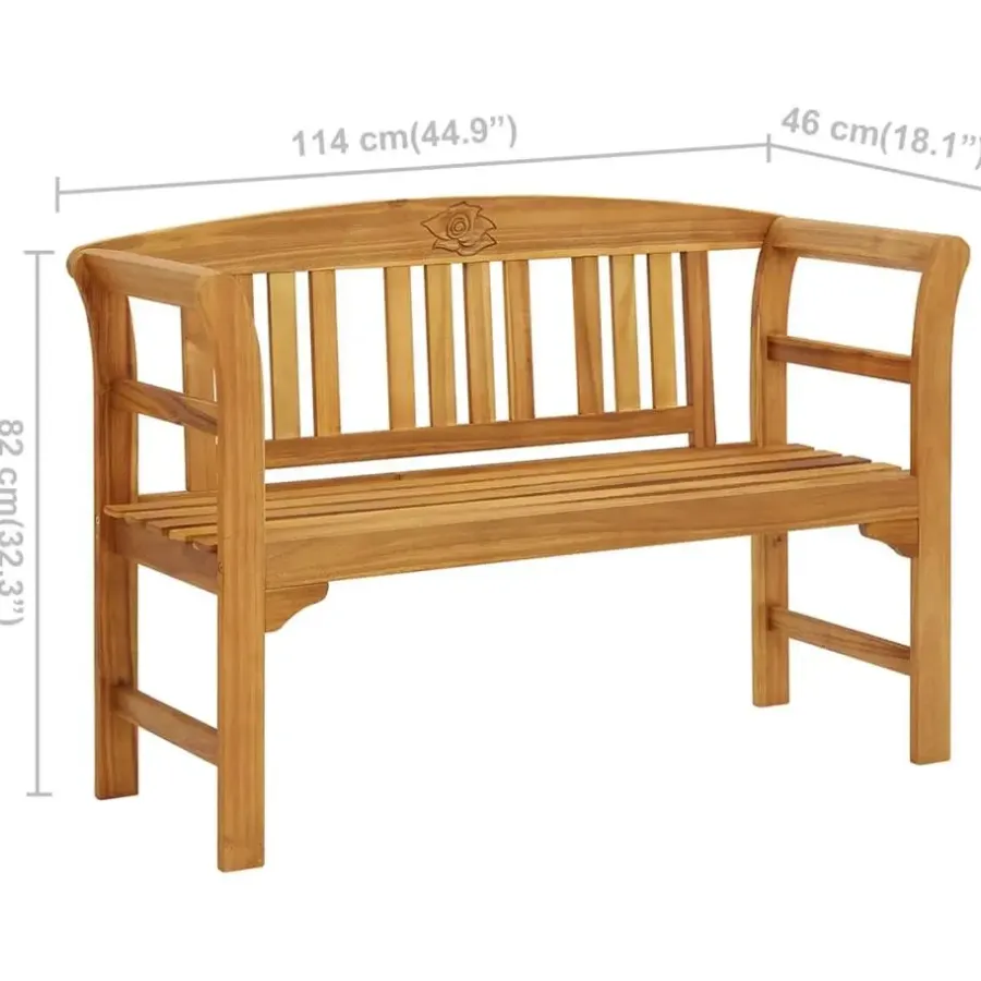 Tuinbanken-vidaXL - Tuinbank - Bruin - Acaciahout - 114 cm