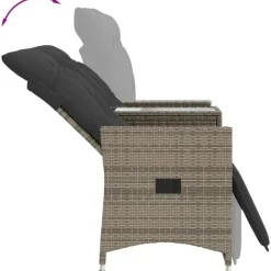 vidaXL - Tuinbank - Grijs - Poly rattan