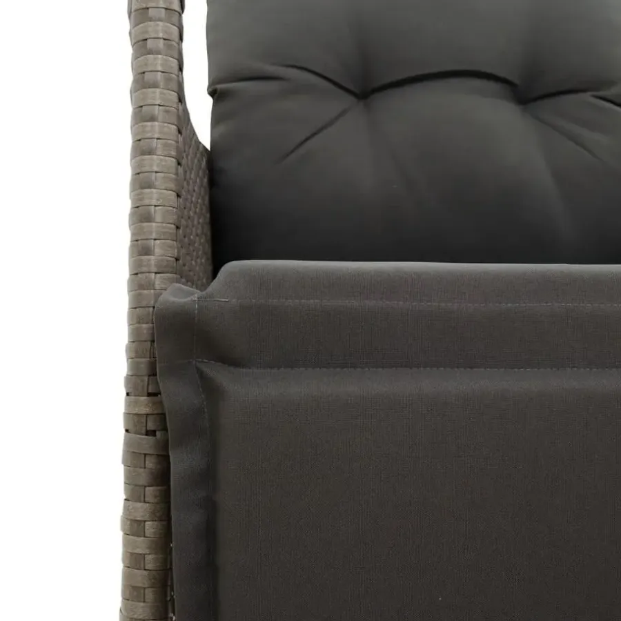 vidaXL - Tuinbank - Grijs - Poly rattan
