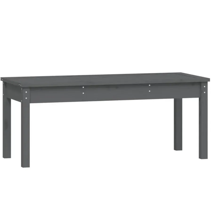 vidaXL - Tuinbank - Grijs - Massief grenenhout - 109x44x45 cm