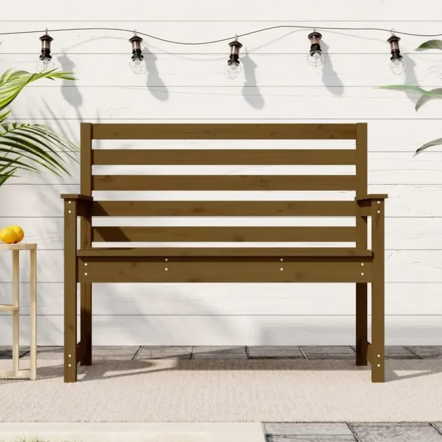 vidaXL - Tuinbank - Honingbruin - Grenenhout - 109 x 48 x 91.5 cm