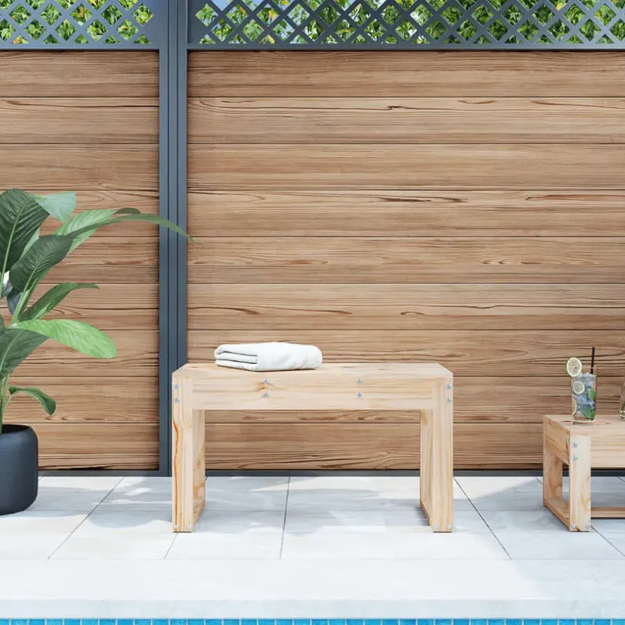 vidaXL - Tuinbank - Naturel - Massief grenenhout - 80x38x45 cm