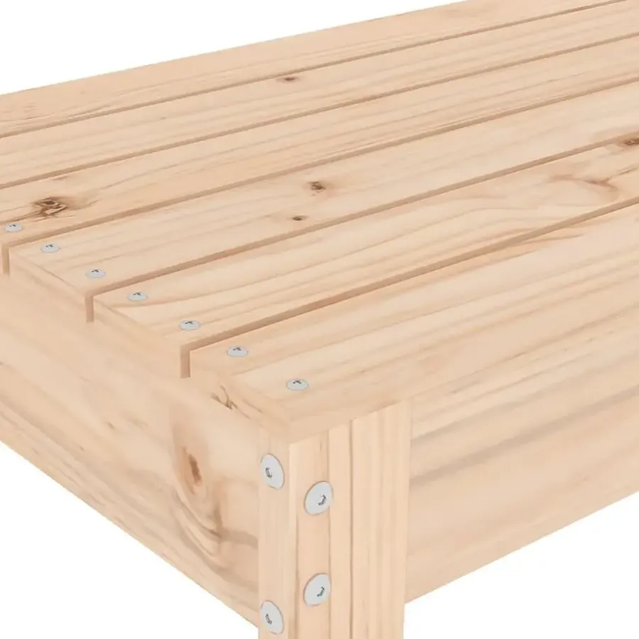 vidaXL - Tuinbank - Naturel - Massief grenenhout - 80x38x45 cm