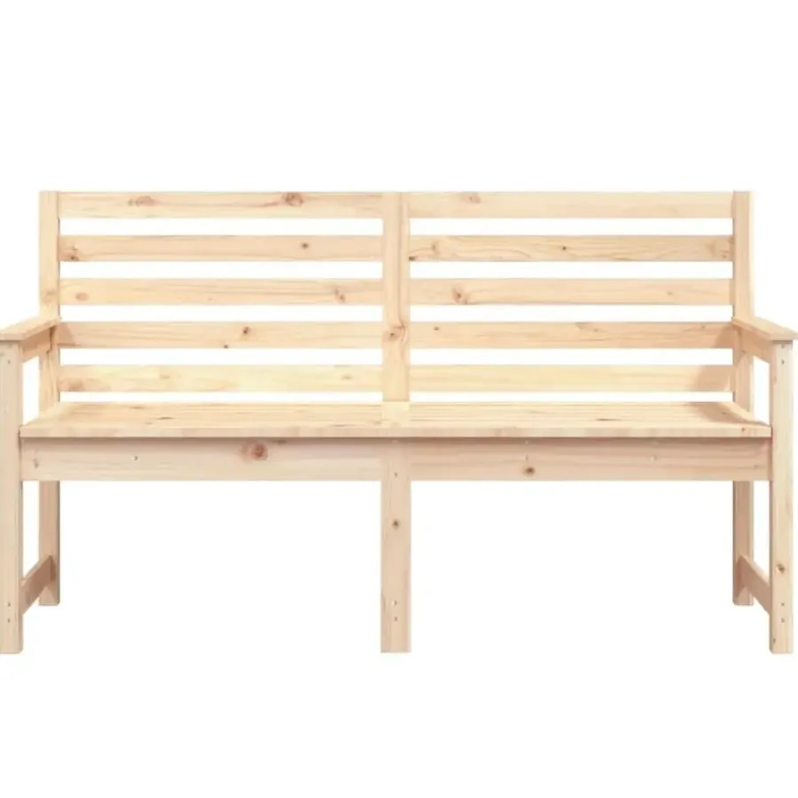 Tuinbanken-vidaXL - Tuinbank - Naturel - Massief grenenhout - 159.5x48x91.5 cm