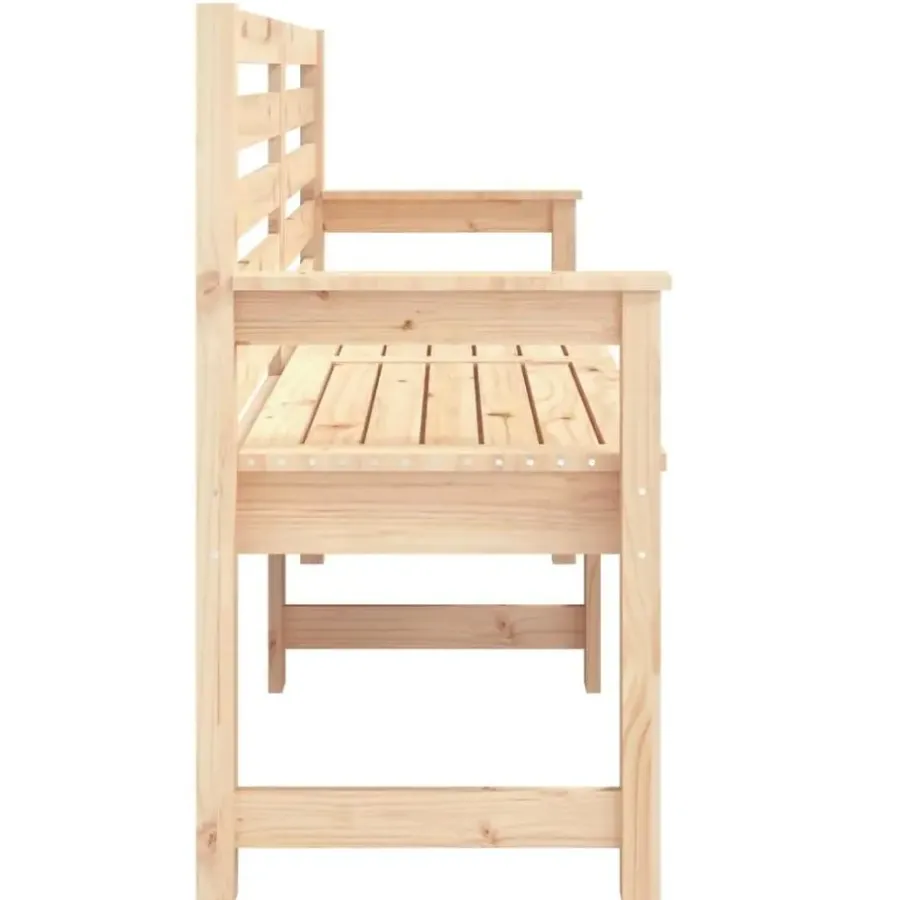 Tuinbanken-vidaXL - Tuinbank - Naturel - Massief grenenhout - 159.5x48x91.5 cm