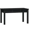 vidaXL - Tuinbank - Zwart - Massief grenenhout - 80x44x45 cm