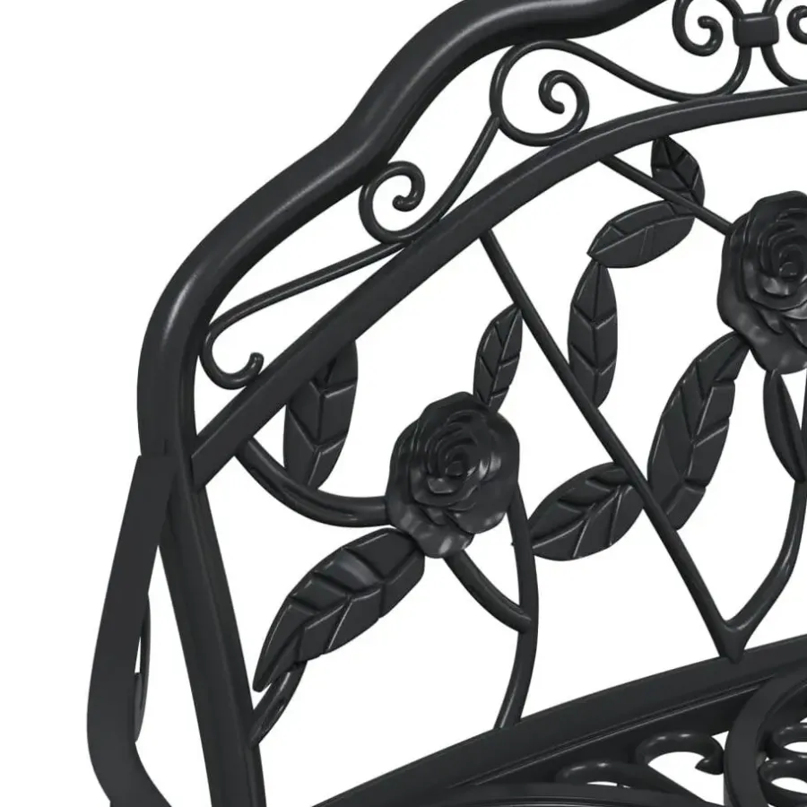 Tuinbanken-vidaXL - Tuinbank - Zwart - Aluminium