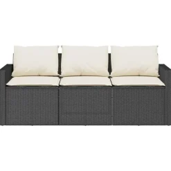 Tuinbanken-vidaXL - Tuinbank - Zwart - Poly rattan