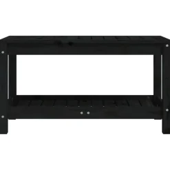 Tuinbanken-vidaXL - Tuinbank - Zwart - Grenenhout - 82.5 x 35 x 45 cm
