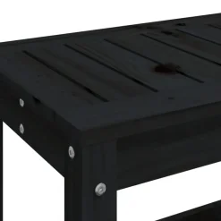 Tuinbanken-vidaXL - Tuinbank - Zwart - Grenenhout - 82.5 x 35 x 45 cm