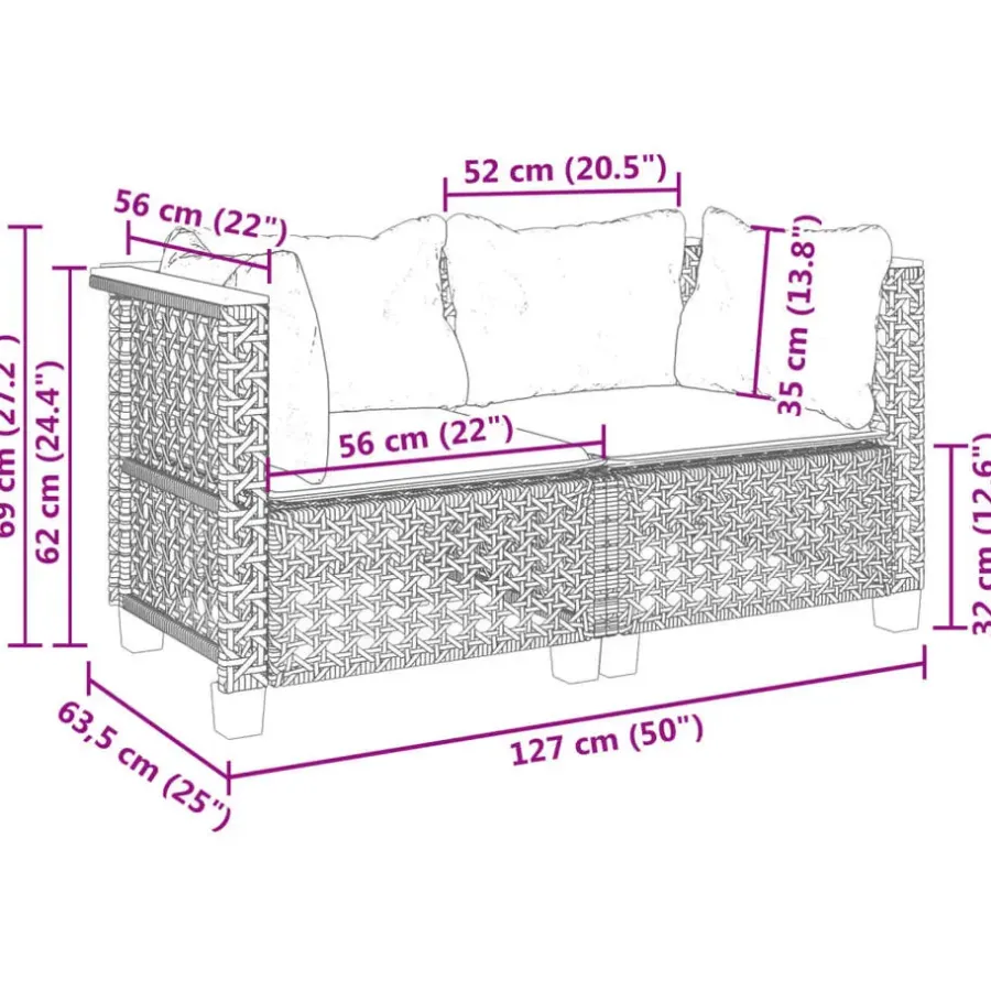 Tuinbanken-vidaXL - Tuinbank - Zwart - Poly rattan