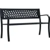 vidaXL - Tuinbank - Zwart - Metaal - 125 cm