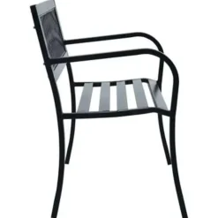 vidaXL - Tuinbank - Zwart - Metaal - 125 cm