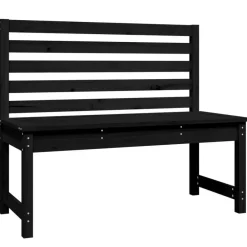 Tuinbanken-vidaXL - Tuinbank - Zwart - Grenenhout - 109 cm