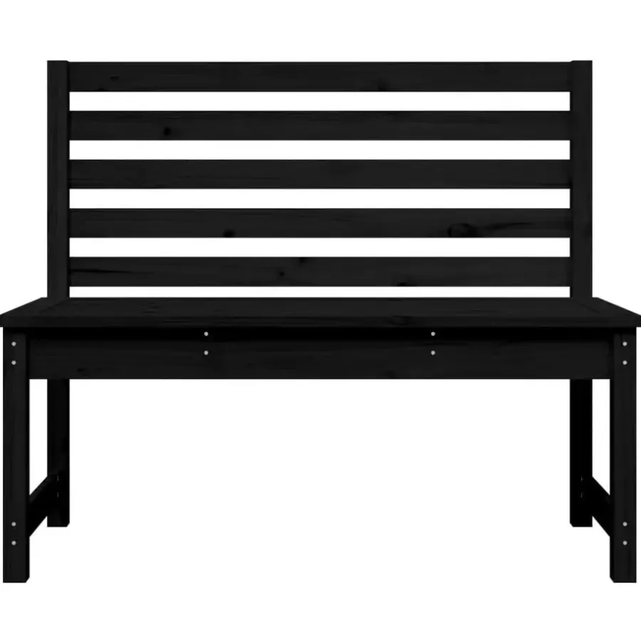 Tuinbanken-vidaXL - Tuinbank - Zwart - Grenenhout - 109 cm