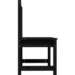 Tuinbanken-vidaXL - Tuinbank - Zwart - Grenenhout - 109 cm