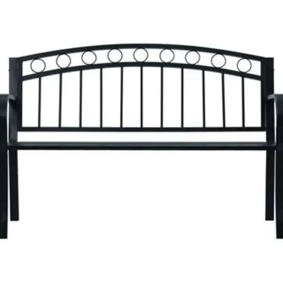 vidaXL - Tuinbank - Zwart - Metaal
