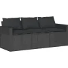 Tuinbanken-vidaXL - Tuinbank - Zwart - Poly rattan