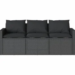 Tuinbanken-vidaXL - Tuinbank - Zwart - Poly rattan