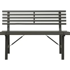 vidaXL - Tuinbank - Zwart - Staal - 110 cm
