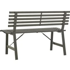 vidaXL - Tuinbank - Zwart - Staal - 110 cm