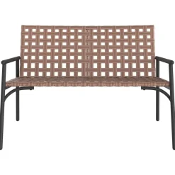 Tuinbanken-vidaXL - Tuinbank - Zwart - Poly Rattan - 113x79x75 cm