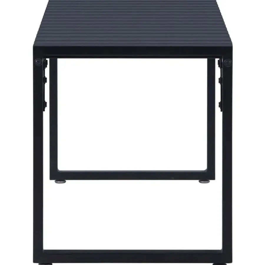 Tuinbanken-vidaXL - Tuinbank - Zwart - PS-plaat- 120.5 cm