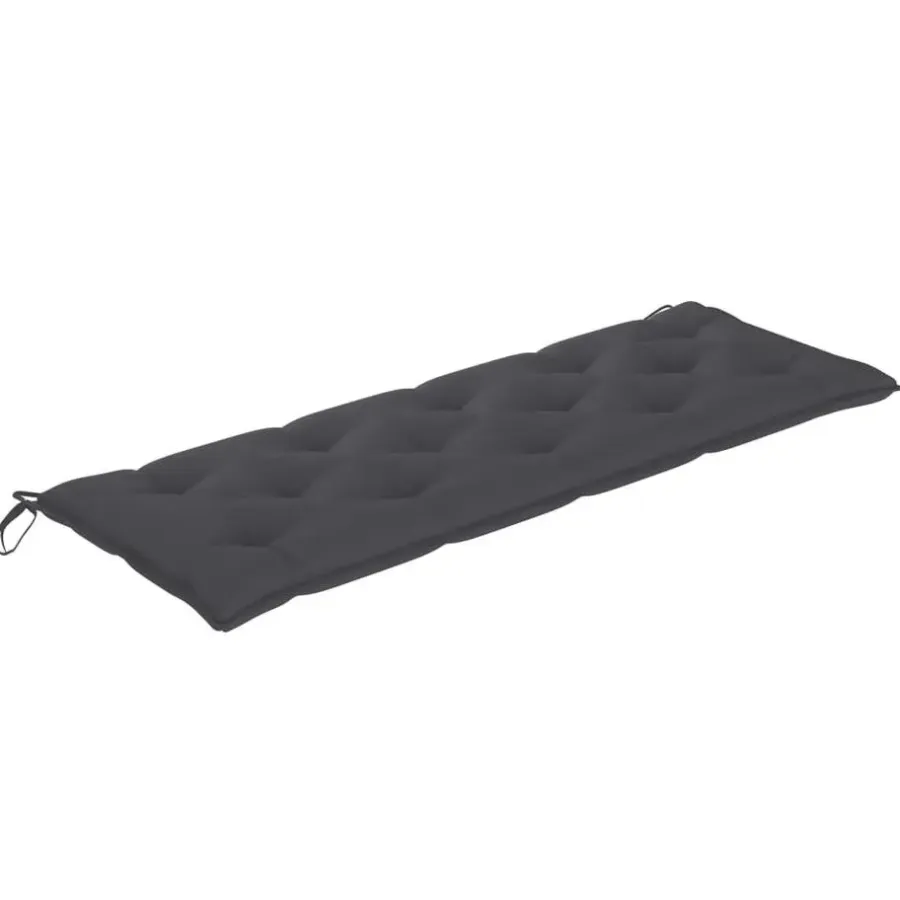 vidaXL - Tuinbank Batavia met antraciet kussen - Teakhout - 150x51.5x84 cm