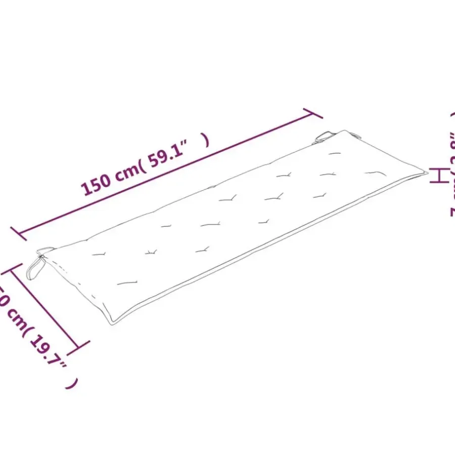 vidaXL - Tuinbank Batavia met antraciet kussen - Teakhout - 150x51.5x84 cm