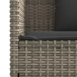 Loungebanken-vidaXL - Tuinbank met kussens - Grijs - Poly rattan - 120x50x90.5 cm
