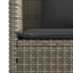 Loungebanken-vidaXL - Tuinbank met kussens - Grijs - Poly rattan - 113x61x87 cm