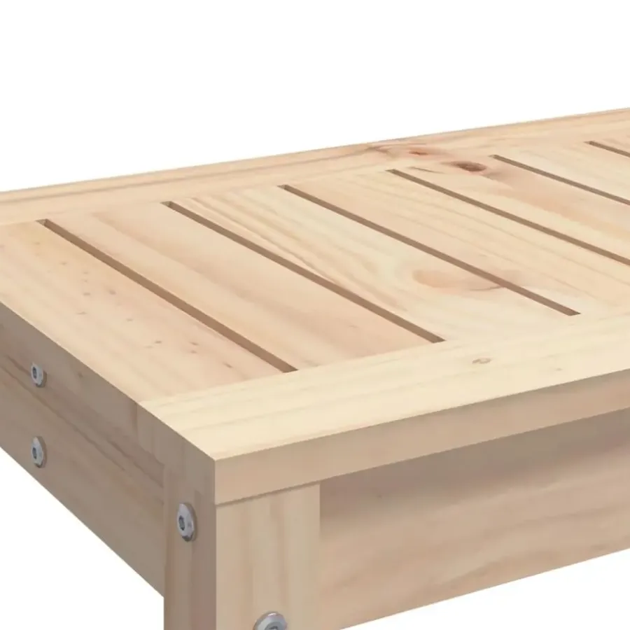 Tuinbanken-vidaXL - Tuinbank met opbergruimte - Naturel - Massief grenenhout - 108x35x45 cm