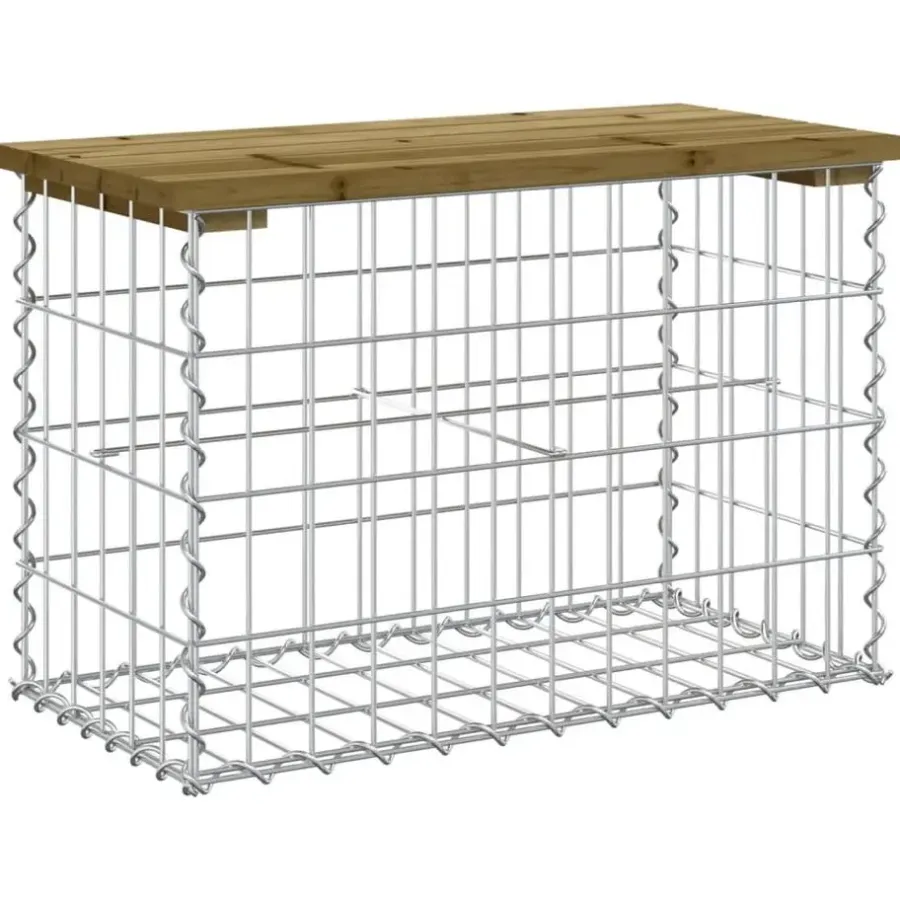 Tuinbanken-vidaXL - Tuinbank schanskorfontwerp - Geïmpregneerd grenenhout - 63x31.5x42 cm