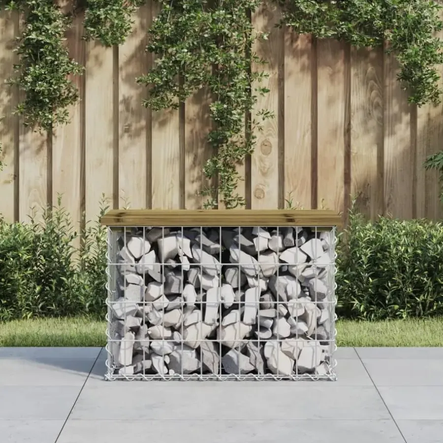 Tuinbanken-vidaXL - Tuinbank schanskorfontwerp - Geïmpregneerd grenenhout - 63x31.5x42 cm