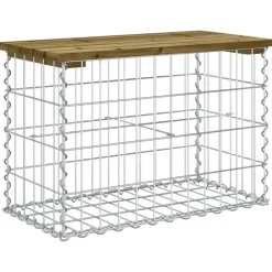 Tuinbanken-vidaXL - Tuinbank schanskorfontwerp - Geïmpregneerd grenenhout - 63x31.5x42 cm