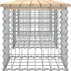 vidaXL - Tuinbank schanskorfontwerp - Massief grenenhout - 203x44x42 cm