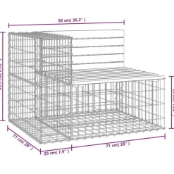 Tuinbanken-vidaXL - Tuinbank schanskorfontwerp - Massief douglashout - 92x71x65,5 cm