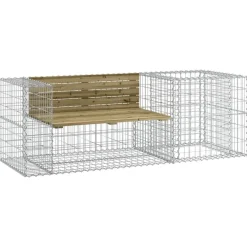 vidaXL - Tuinbank schanskorfontwerp - Geïmpregneerd grenenhout - 192x71x65,5 cm