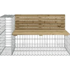 vidaXL - Tuinbank schanskorfontwerp - Geïmpregneerd grenenhout - 192x71x65,5 cm