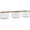 Tuinbanken-vidaXL - Tuinbank schanskorfontwerp - Geïmpregneerd grenenhout - 203x44x42 cm