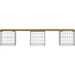 Tuinbanken-vidaXL - Tuinbank schanskorfontwerp - Geïmpregneerd grenenhout - 203x44x42 cm