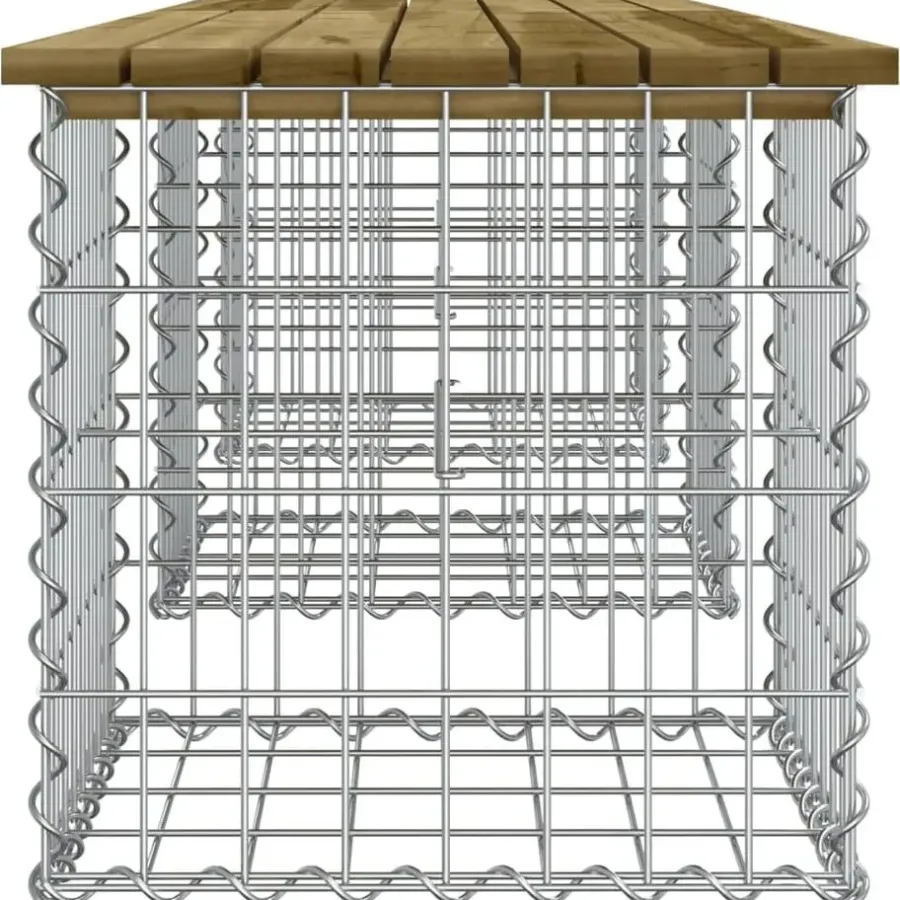 Tuinbanken-vidaXL - Tuinbank schanskorfontwerp - Geïmpregneerd grenenhout - 203x44x42 cm