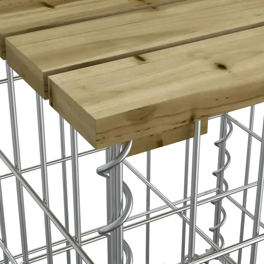 Tuinbanken-vidaXL - Tuinbank schanskorfontwerp - Geïmpregneerd grenenhout - 203x44x42 cm