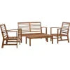 vidaXL - Tuinbank Set - Bruin - Hout