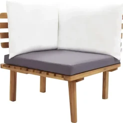 Loungesets-vidaXL - Tuinbank Set - Bruin - Acaciahout
