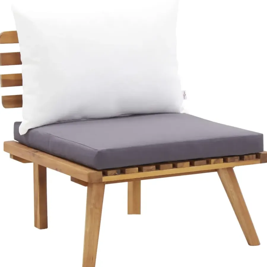 Loungesets-vidaXL - Tuinbank Set - Bruin - Acaciahout